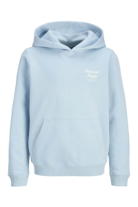 jack en jones boys JORNORREBRO TYPO BACK SWEAT HOOD SN: skyway