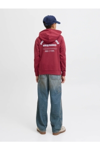 jack en jones boys JORMEADOWS SWEAT HOOD JNR tibetan red