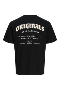 jack en jones boys JORMEADOWS TYPO TEE SS CREW NECK JN: black