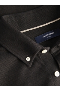 Jack and Jones JPRBLUBLAKE PIQUE DETAIL L/S SHIRT chocolate torte