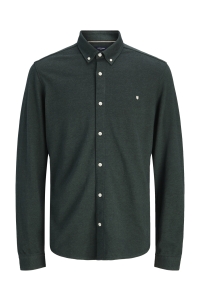 Jack and Jones JPRBLUBLAKE PIQUE DETAIL L/S SHIRT pineneedle