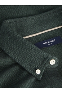 Jack and Jones JPRBLUBLAKE PIQUE DETAIL L/S SHIRT pineneedle