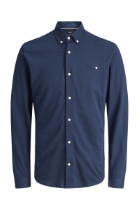 Jack and Jones JPRBLUBLAKE PIQUE DETAIL L/S SHIRT naval academy