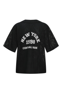 JACK&JONES ORIGINALS JXSTINE LACE LOOSE V NECK TEE JRS L: black