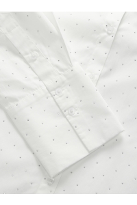 JACK&JONES ORIGINALS JXBELLA RLX SHINE LS SHIRT WVN blanc de blanc/silver rhinestone