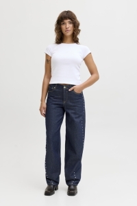 JACK&JONES ORIGINALS JXFUJI IVY BARREL MW JEANS R295 DNM dark blue denim