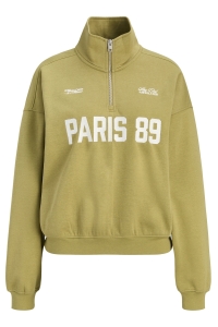 Jack and Jones JXJANKA LS HALF ZIP SWEAT SWT green moss/paris 89