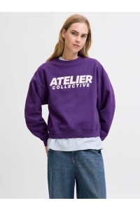 JACK&JONES ORIGINALS JXJACKIE LS RLX PRINT CREW SWT petunia/atelier