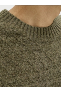 JACK%JONES PREMIUM JPRBLASIMON STRUCTURE KNIT CREW NEC: beech