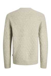 JACK%JONES PREMIUM JPRBLASIMON STRUCTURE KNIT CREW NEC: silver lining/melange