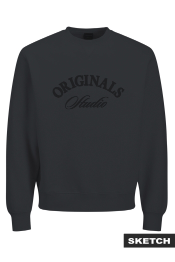 JACK&JONES ORIGINALS JORBLEECKER BRANDING SWEAT CREW BF