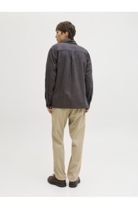 JACK%JONES PREMIUM JPRRAYLE MELANGE SOLID L/S OVERSHIR: black