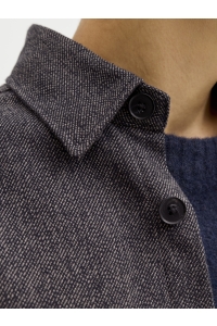 JACK%JONES PREMIUM JPRRAYLE MELANGE SOLID L/S OVERSHIR: black