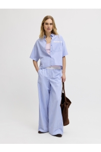 Jack and Jones JXCARO POPLIN SS SHIRT WVN hydrangea/stripe