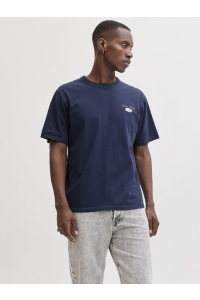 JJEDOVER GRAPHIC TEE SS CREW NECK S: navy blazer/01