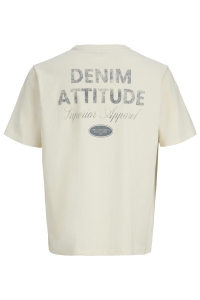 JJEDOVER GRAPHIC TEE SS CREW NECK S: cloud dancer