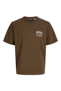 JJEDOVER GRAPHIC TEE SS CREW NECK S: cocoa