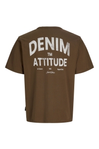 JJEDOVER GRAPHIC TEE SS CREW NECK S: cocoa