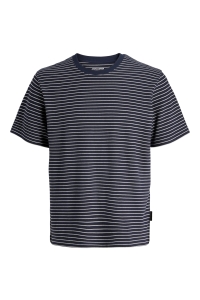 JJEDOVER STRIPED TEE SS CREW NECK S: navy blazer