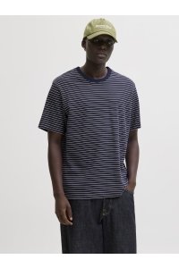 JJEDOVER STRIPED TEE SS CREW NECK S: navy blazer