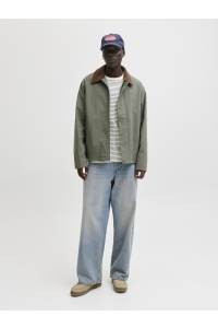 JJEDOVER STRIPED TEE SS CREW NECK S: antique white