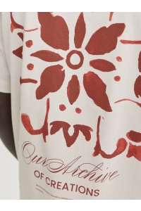 Jack and Jones JJART PRINT TEE SS CREW NECK moonbeam