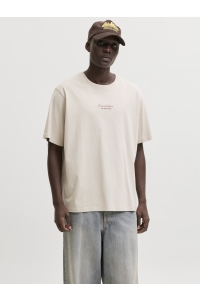 Jack and Jones JJART PRINT TEE SS CREW NECK moonbeam