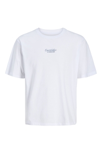 Jack and Jones JJART PRINT TEE SS CREW NECK bright white