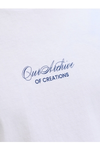 Jack and Jones JJART PRINT TEE SS CREW NECK bright white