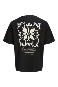 Jack and Jones JJART PRINT TEE SS CREW NECK black