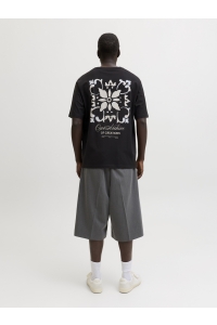 Jack and Jones JJART PRINT TEE SS CREW NECK black