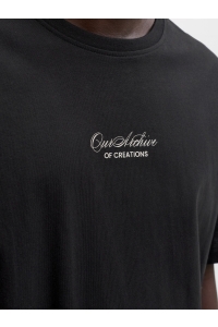 Jack and Jones JJART PRINT TEE SS CREW NECK black