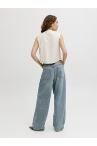 Jack and Jones JXSIVA STRUCTURED VEST TLR feather gray/white melange