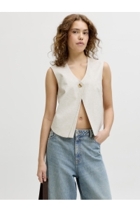 Jack and Jones JXSIVA STRUCTURED VEST TLR feather gray/white melange