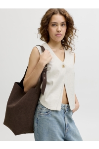 Jack and Jones JXSIVA STRUCTURED VEST TLR feather gray/white melange