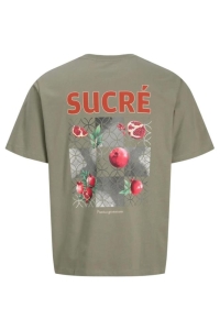 Jack and Jones JJLEMON TEE SS CREW NECK vetiver