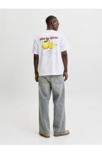 Jack and Jones JJLEMON TEE SS CREW NECK bright white