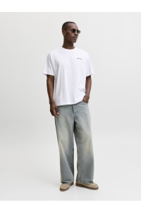 Jack and Jones JJLEMON TEE SS CREW NECK bright white
