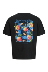 Jack and Jones JJLEMON TEE SS CREW NECK black