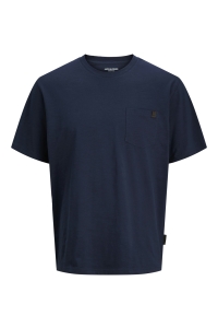 JJEDOVER SLUB TEE SS NOOS navy blazer