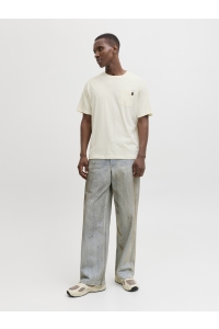 JJEDOVER SLUB TEE SS NOOS antique white