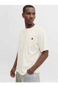 JJEDOVER SLUB TEE SS NOOS antique white