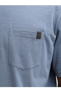 JJEDOVER SLUB TEE SS NOOS blue mirage