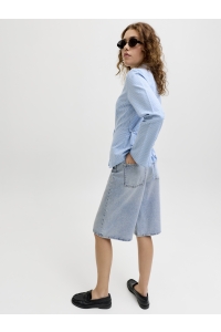 Jack and Jones JXTOKYO LONG HW SHORTS DNM LN light blue denim