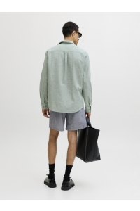 JJESUMMER LINEN BLEND SHIRT L/S SN granite green