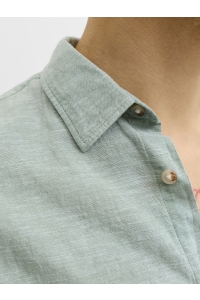 JJESUMMER LINEN BLEND SHIRT L/S SN granite green