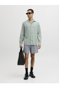 JJESUMMER LINEN BLEND SHIRT L/S SN granite green