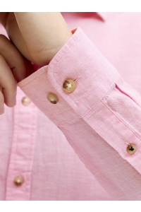 JJESUMMER LINEN BLEND SHIRT L/S SN prism pink