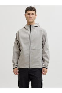 JJEBASE SWEAT ZIP HOOD SN light grey melange