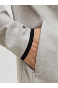 JJEBASE SWEAT ZIP HOOD SN light grey melange
